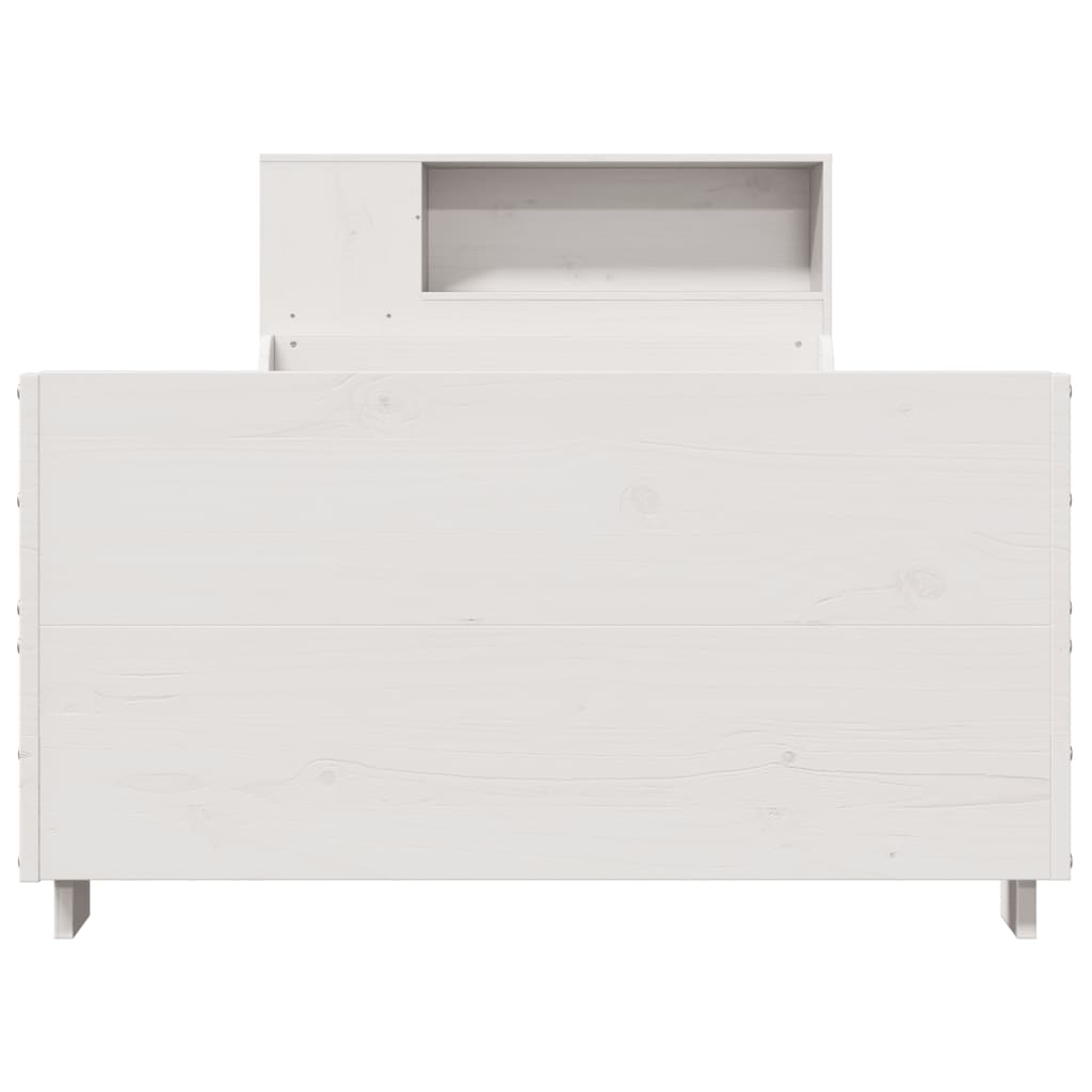 Cadre de lit sans matelas blanc 100x200 cm bois de pin massif - XIOS