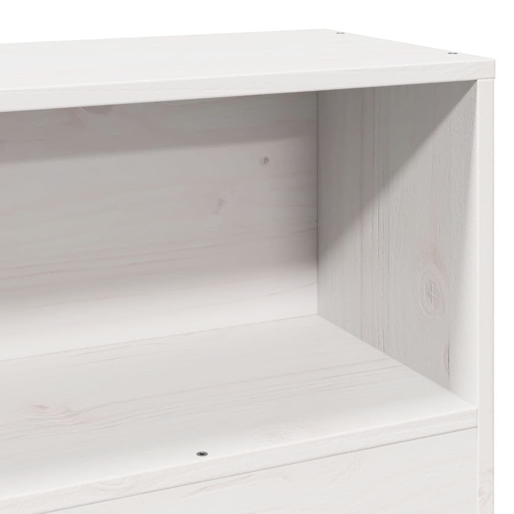 Cadre de lit sans matelas blanc 75x190 cm bois de pin massif - XIOS