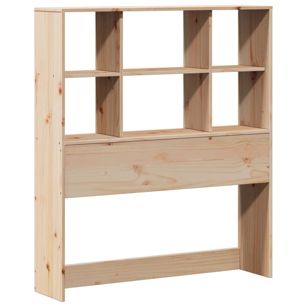 Lit bibliothèque sans matelas 90x200 cm bois massif - XIOS