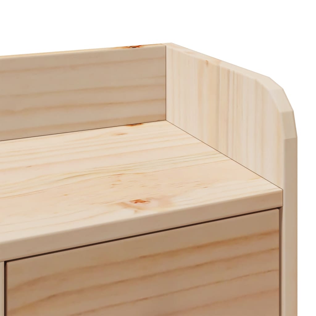 Lit bibliothèque sans matelas 140x190 cm bois de pin massif - XIOS