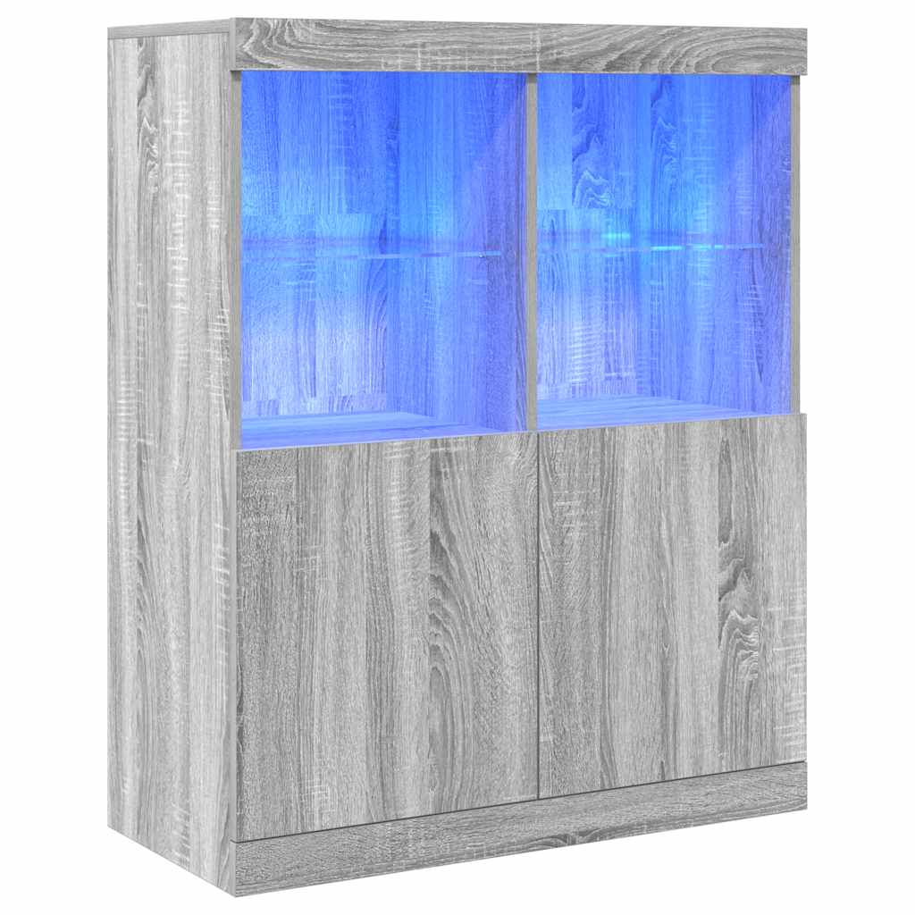 Buffet sonoma gris 81x37x100 cm bois d'ingénierie