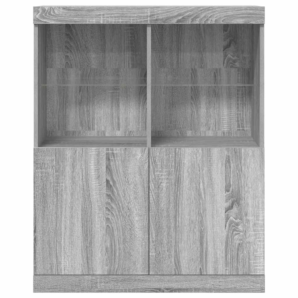 Buffet sonoma gris 81x37x100 cm bois d'ingénierie