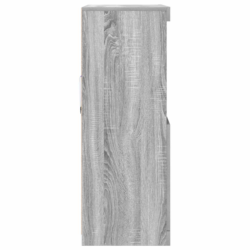 Buffet sonoma gris 81x37x100 cm bois d'ingénierie
