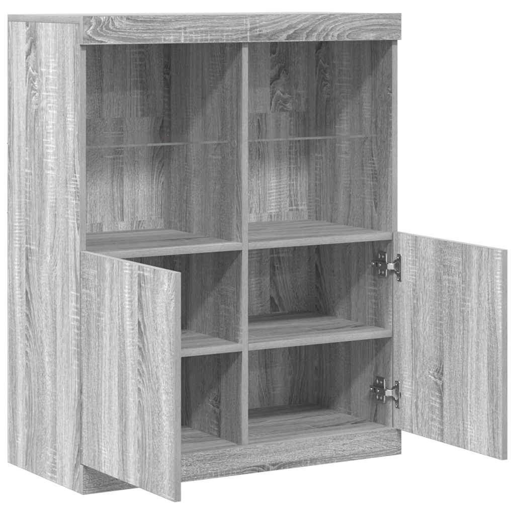 Buffet sonoma gris 81x37x100 cm bois d'ingénierie