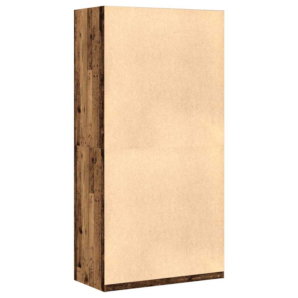 Garde-robe vieux bois 100x50x200 cm bois d'ingénierie - XIOS