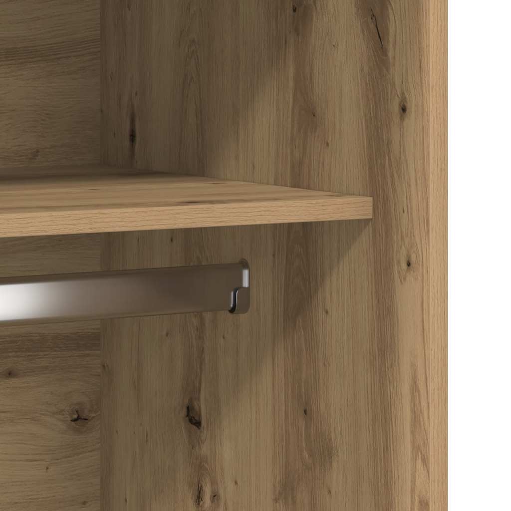Garde-robe chêne artisanal 100x50x200 cm bois d'ingénierie - XIOS