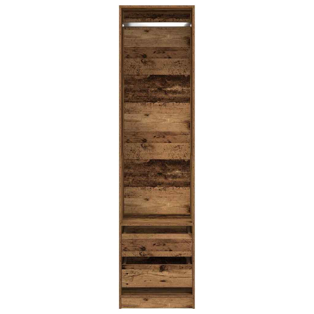 Garde-robe vieux bois 50x50x200 cm bois d'ingénierie - XIOS