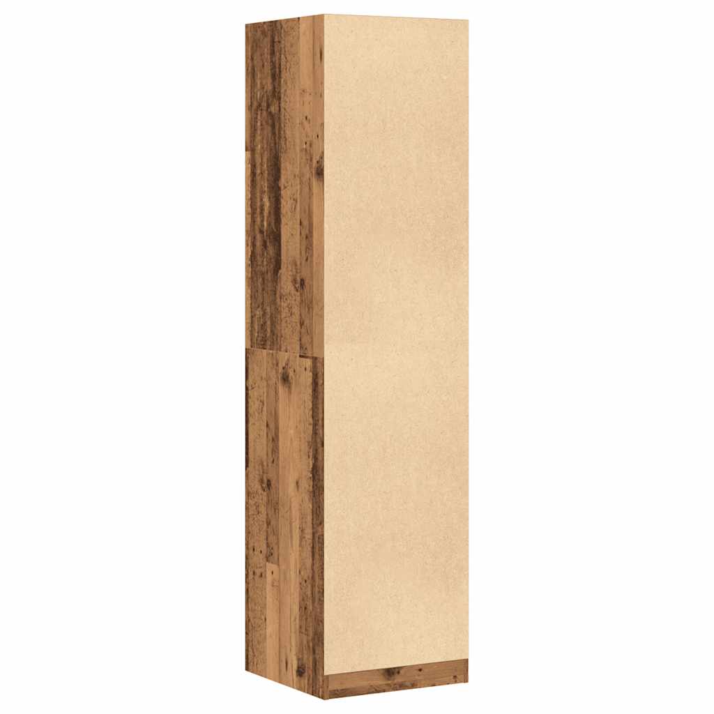 Garde-robe vieux bois 50x50x200 cm bois d'ingénierie - XIOS