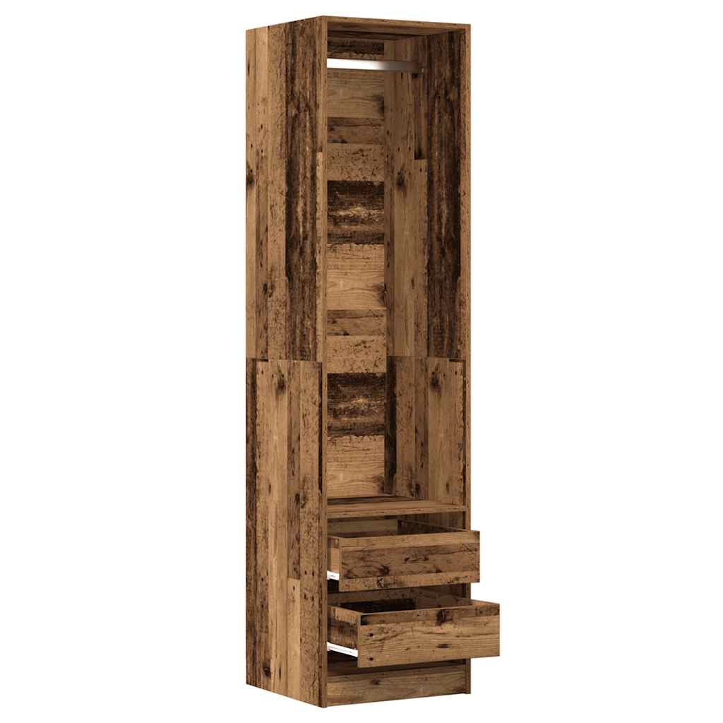 Garde-robe vieux bois 50x50x200 cm bois d'ingénierie - XIOS