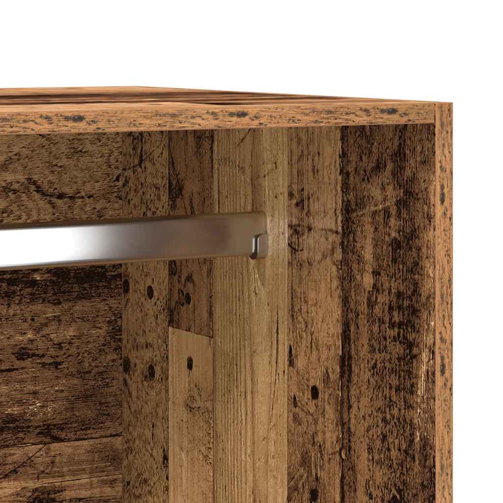 Garde-robe vieux bois 50x50x200 cm bois d'ingénierie - XIOS