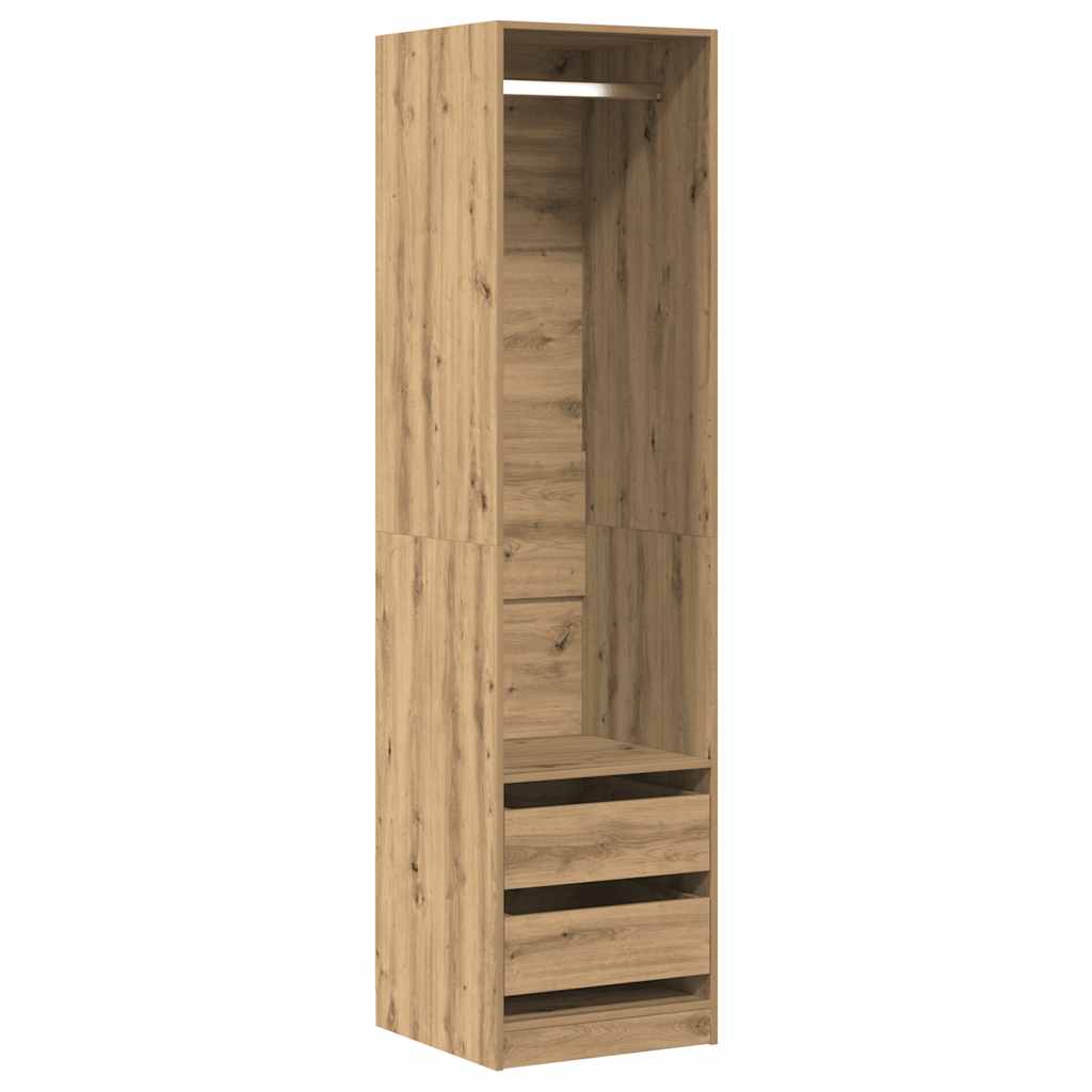 Garde-robe chêne artisanal 50x50x200 cm bois d'ingénierie - XIOS