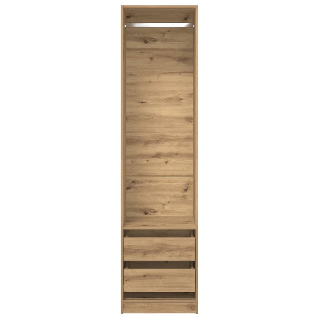 Garde-robe chêne artisanal 50x50x200 cm bois d'ingénierie - XIOS