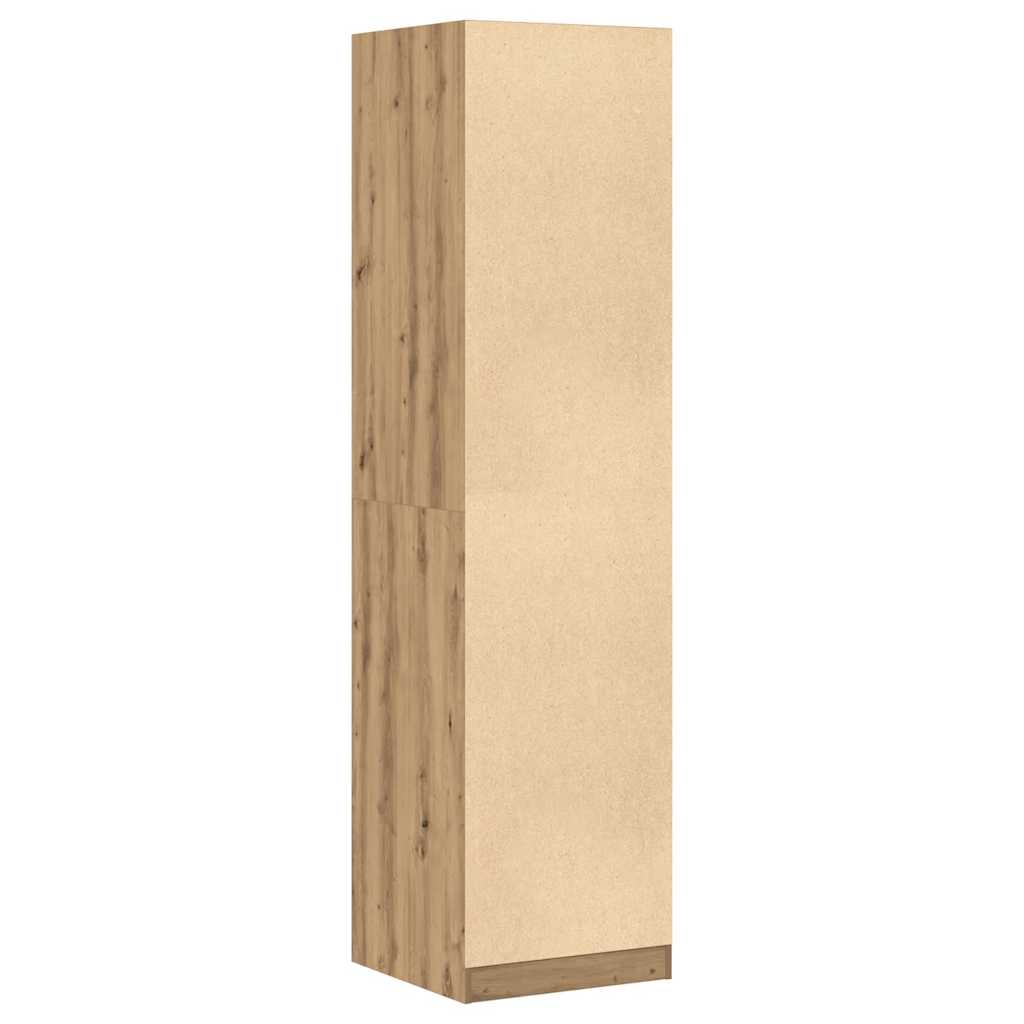Garde-robe chêne artisanal 50x50x200 cm bois d'ingénierie - XIOS