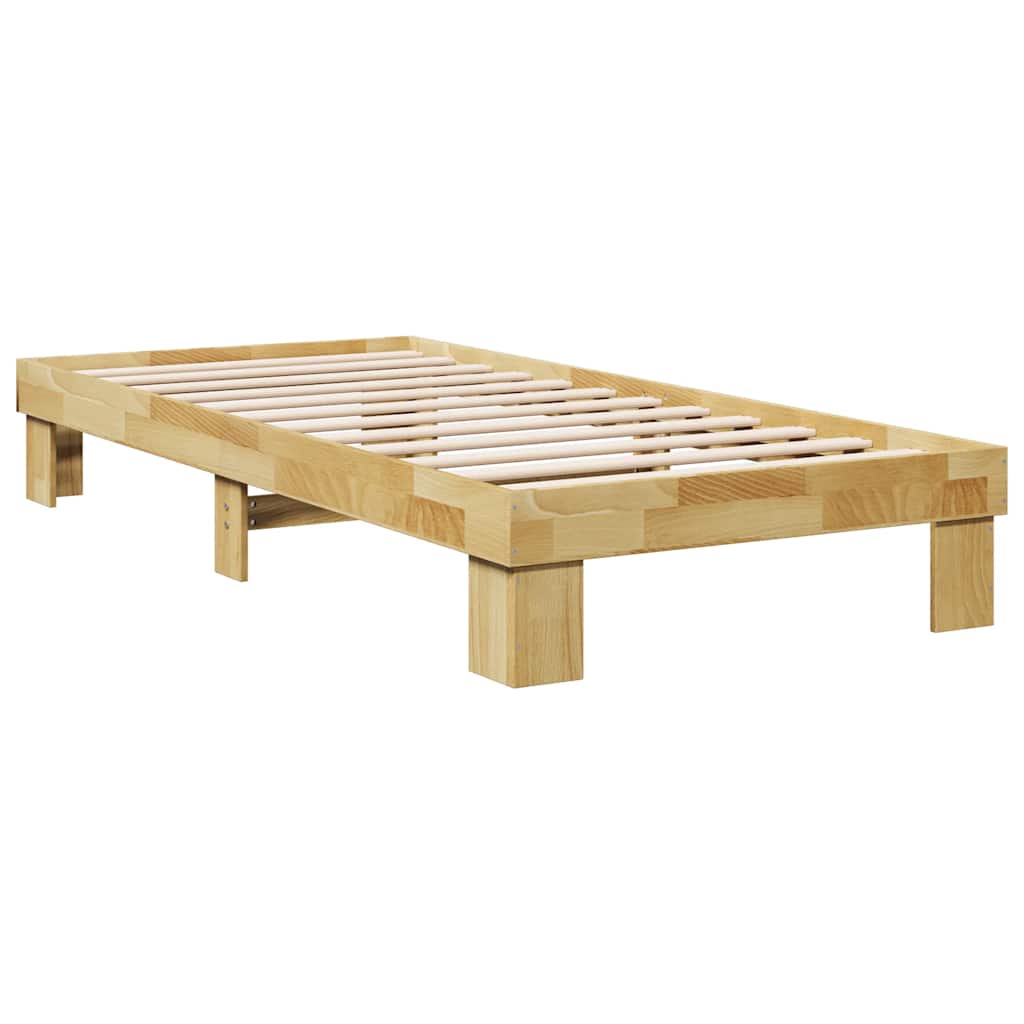 Cadre de lit sans matelas 90x200 cm bois massif de chêne - XIOS