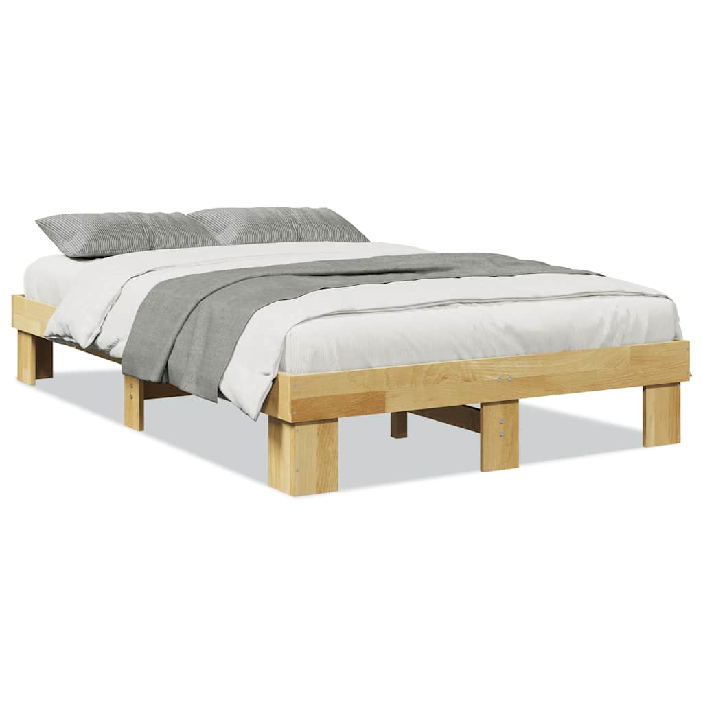 Cadre de lit sans matelas 120x200 cm bois massif de chêne - XIOS