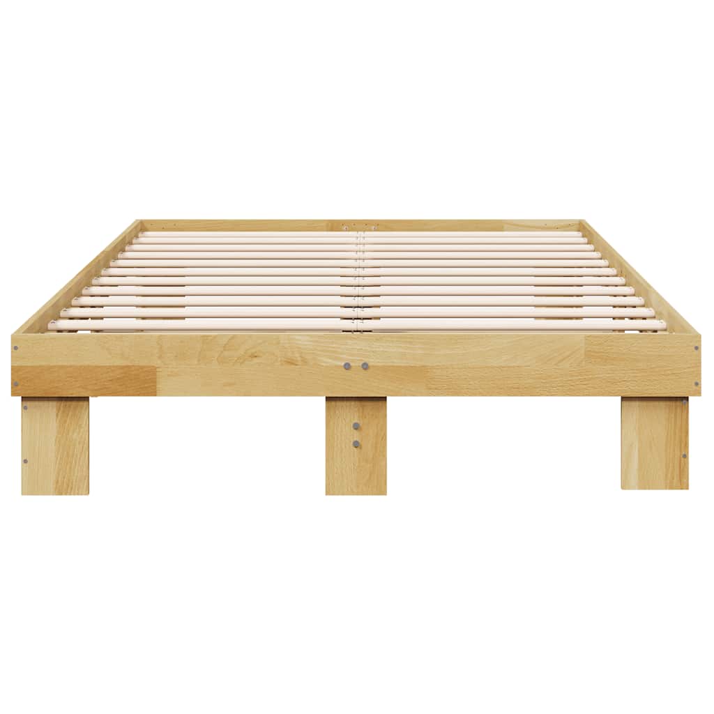 Cadre de lit sans matelas 120x200 cm bois massif de chêne - XIOS