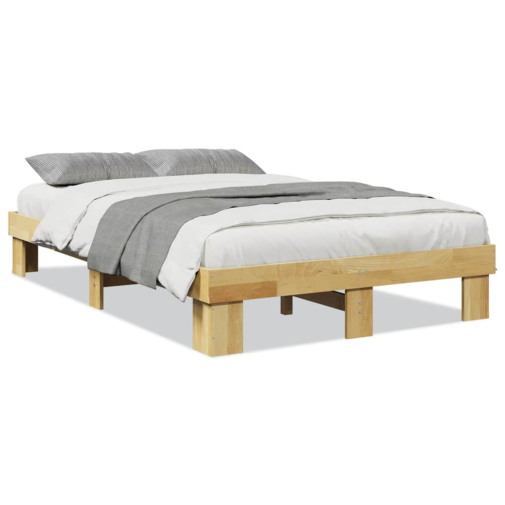Cadre de lit sans matelas 120x190 cm bois massif de chêne - XIOS