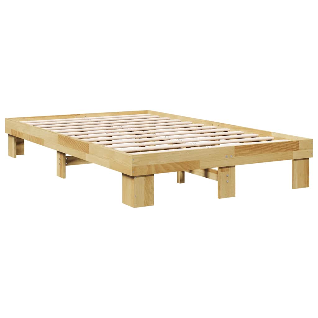Cadre de lit sans matelas 120x190 cm bois massif de chêne - XIOS