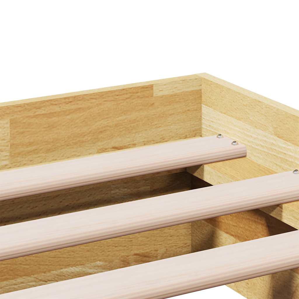 Cadre de lit sans matelas 90x190 cm bois massif de chêne - XIOS