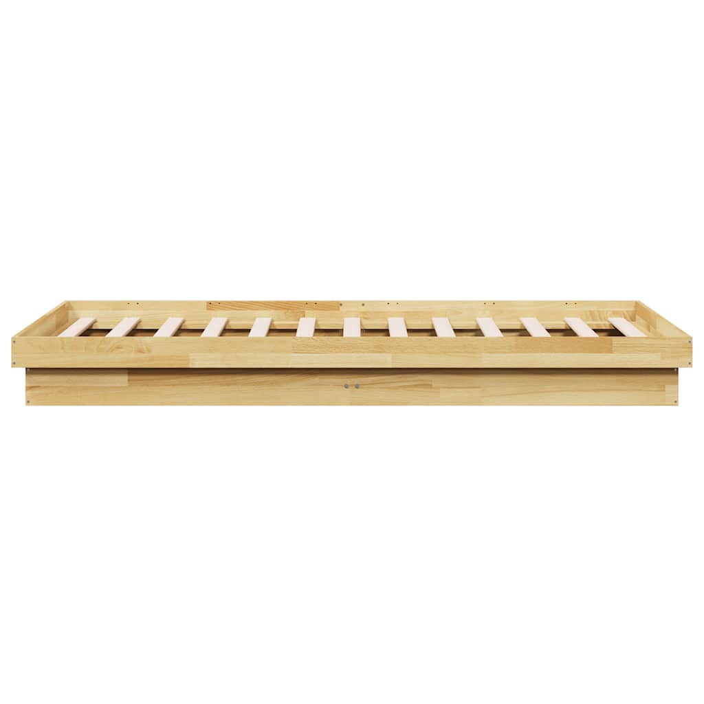 Cadre de lit sans matelas 80x200 cm bois massif de chêne - XIOS