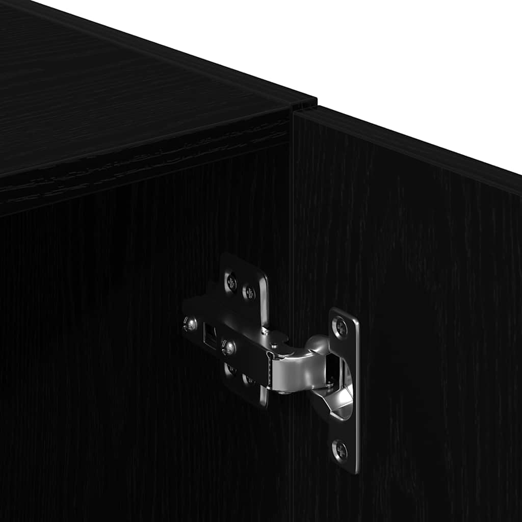 Ensemble d'armoires de cuisine 2 pcs noir bois d'ingénierie - XIOS