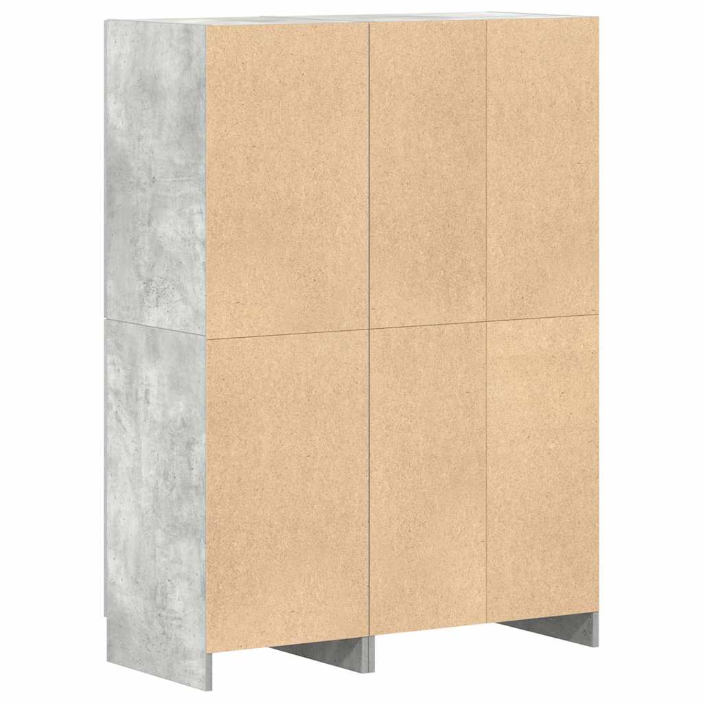 Ensemble d'armoires de cuisine 2 pcs gris béton bois ingénierie - XIOS