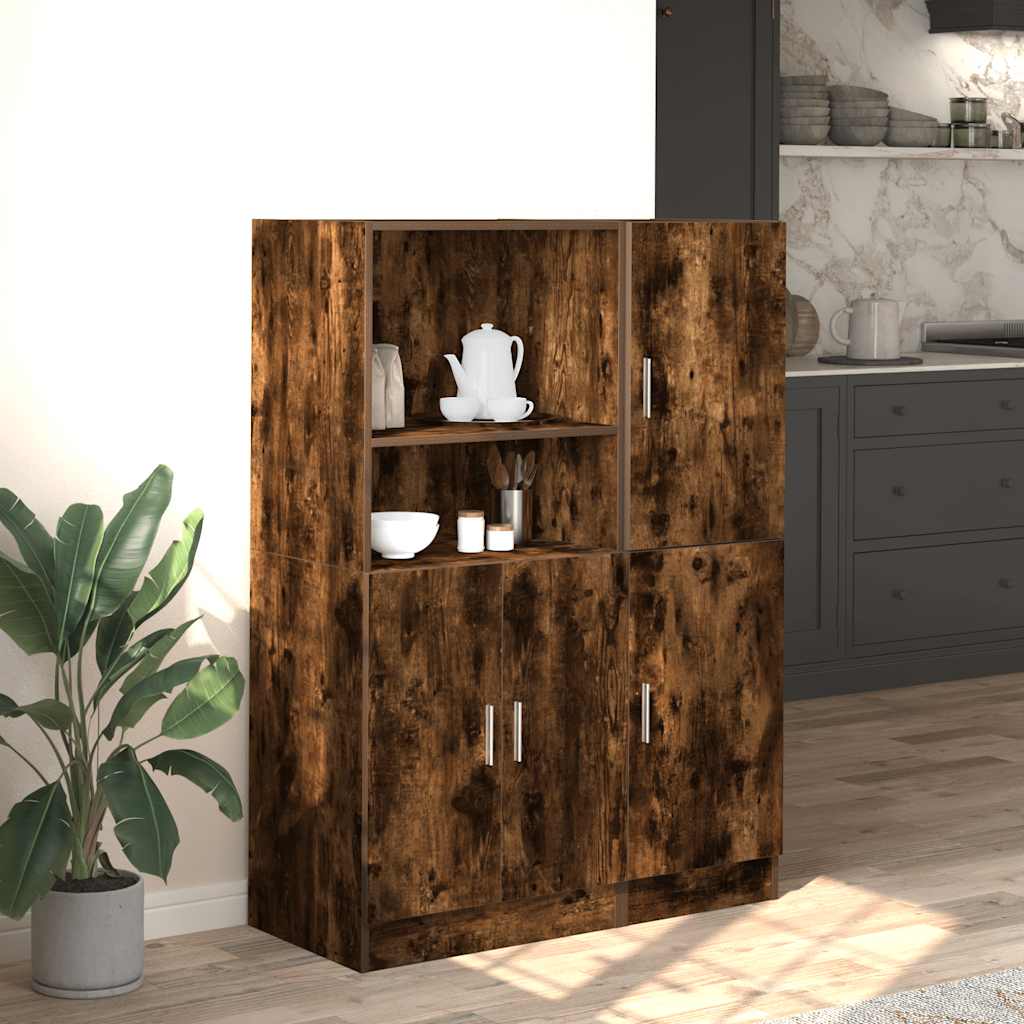 Ensemble d'armoires de cuisine 2 pcs chêne fumé bois ingénierie - XIOS