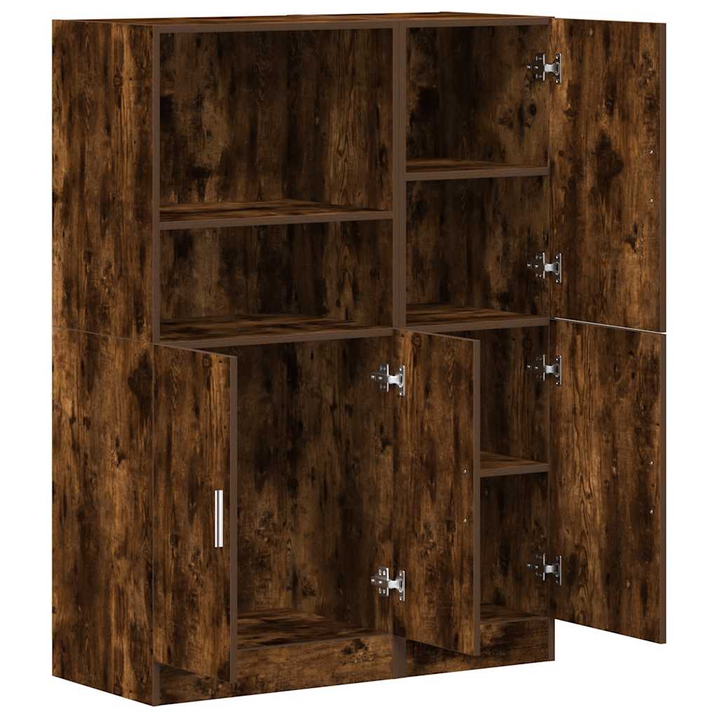 Ensemble d'armoires de cuisine 2 pcs chêne fumé bois ingénierie - XIOS