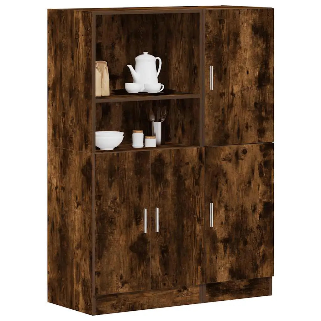 Ensemble d’armoires de cuisine 2 pcs chêne fumé bois ingénierie - XIOS