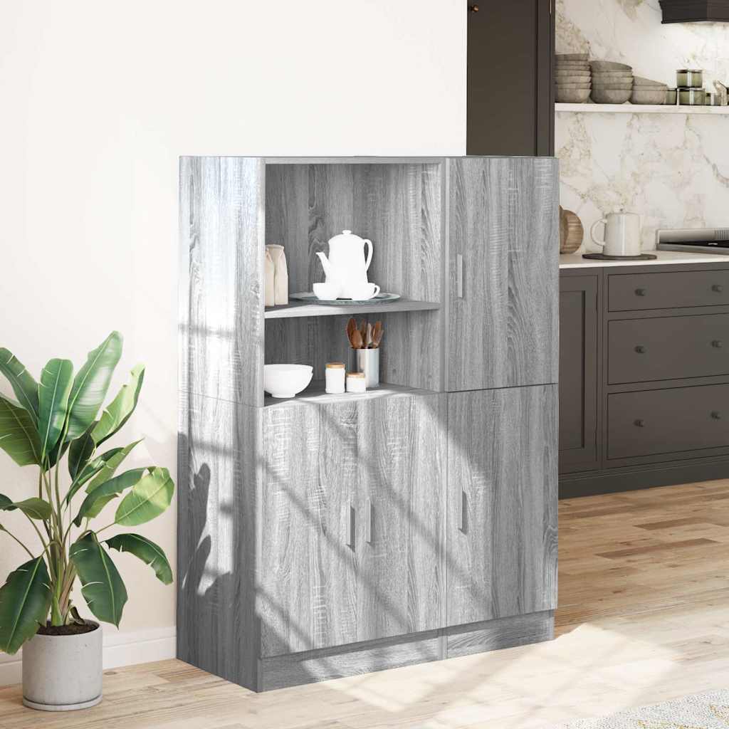 Ensemble d'armoires de cuisine 2pcs sonoma gris bois ingénierie - XIOS