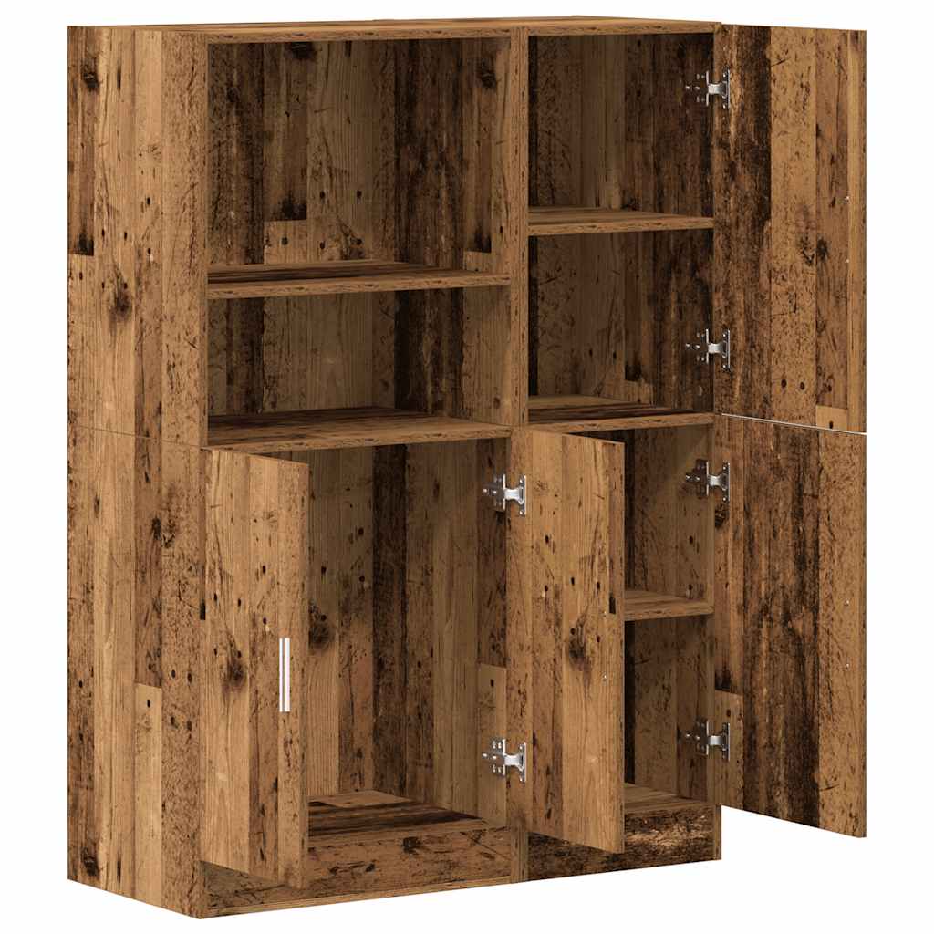 Ensemble d'armoires de cuisine 2 pcs vieux bois - XIOS