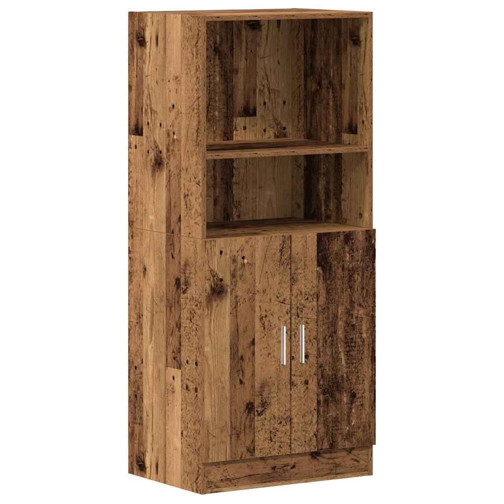 Ensemble d'armoires de cuisine 2 pcs vieux bois - XIOS
