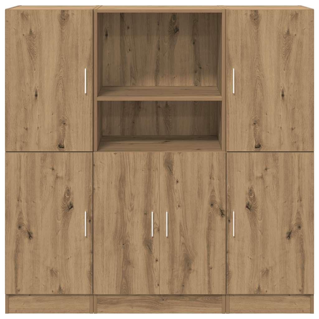 Ensemble d'armoires de cuisine 3 pcs chêne artisanal - XIOS
