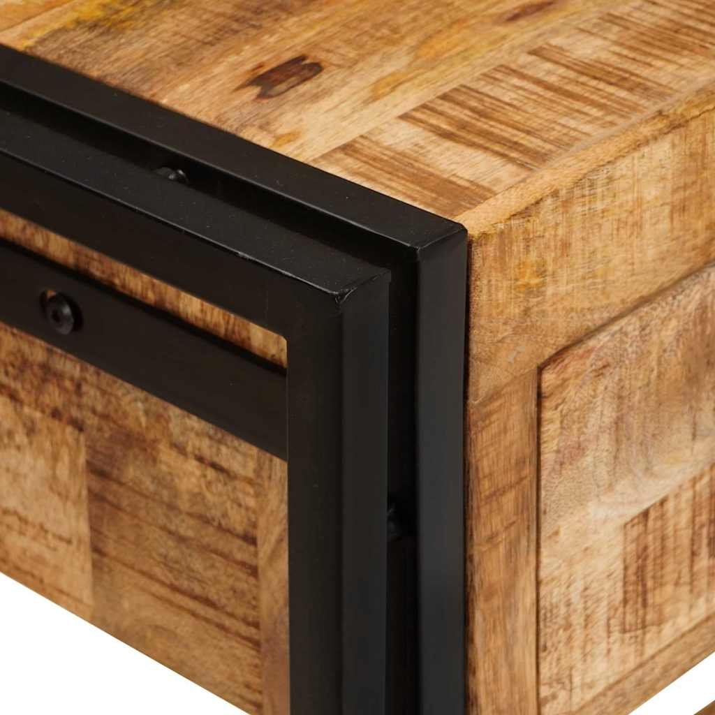 Tables console avec tiroir 2 pcs Marron Bois de Mangue Massif - XIOS