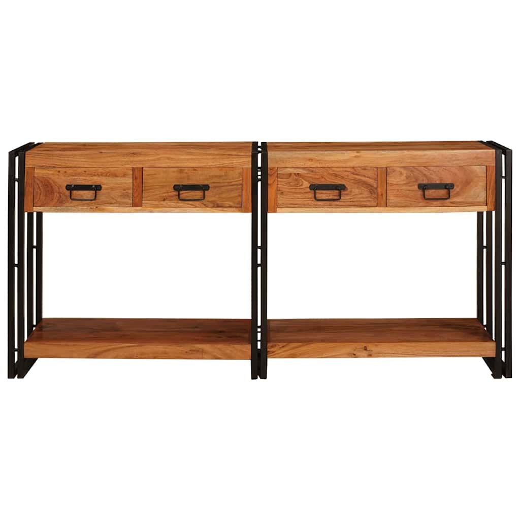 Tables console avec tiroir 2 pcs Marron Bois d'Acacia Massif - XIOS