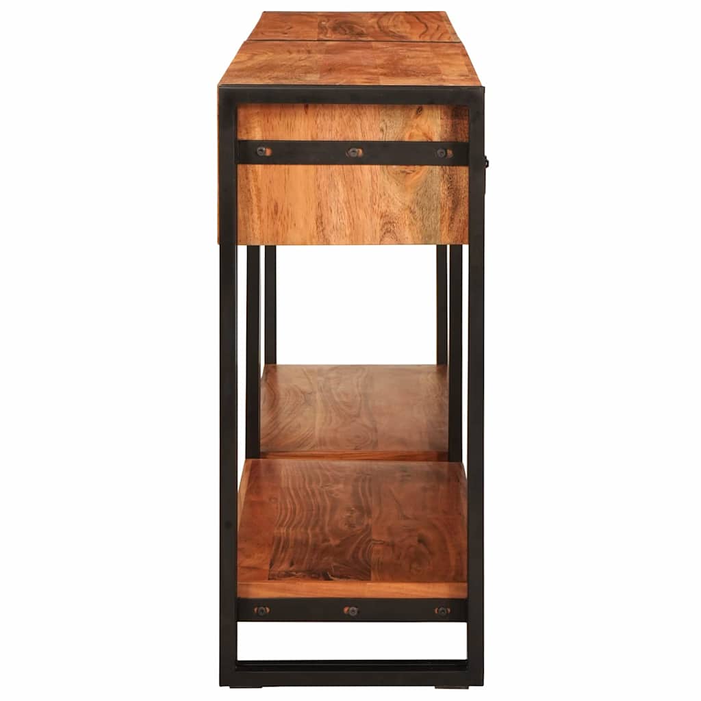 Tables console avec tiroir 2 pcs Marron Bois d'Acacia Massif - XIOS