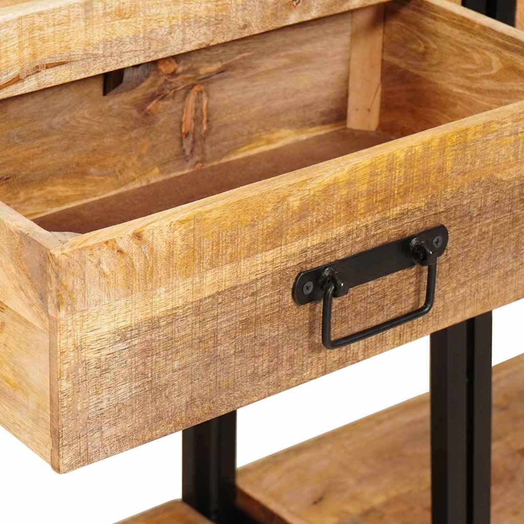 Table console 2 pcs Marron Bois de manguier brut massif - XIOS