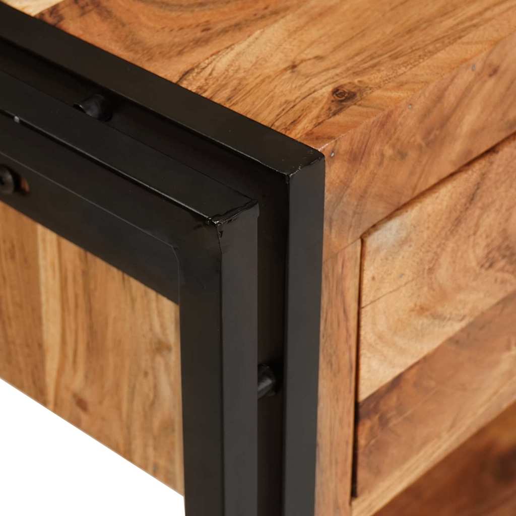 Tables console avec tiroir 2 pcs Marron Bois d'acacia massif - XIOS