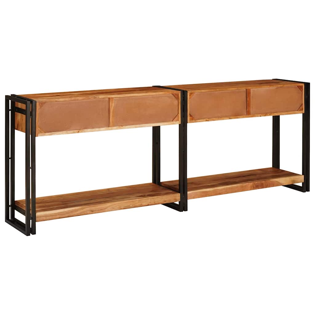 Tables console avec tiroir 2 pcs Marron Bois d'acacia massif - XIOS