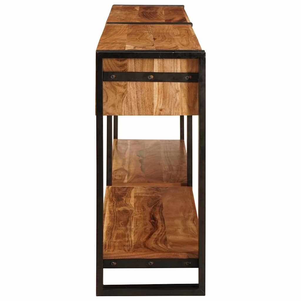 Tables console avec tiroir 2 pcs Marron Bois d'acacia massif - XIOS