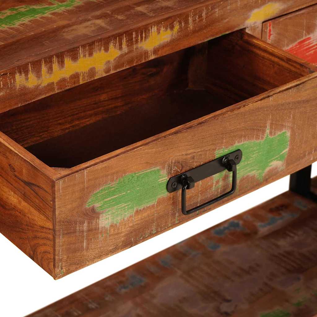 Tables console 2 pcs Multicolore Bois massif de récupération - XIOS