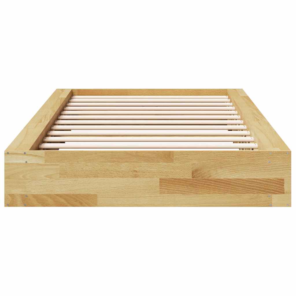 Cadre de lit sans matelas 90x200 cm bois massif de chêne - XIOS