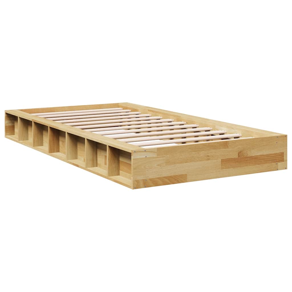 Cadre de lit sans matelas 100x200 cm bois massif de chêne - XIOS