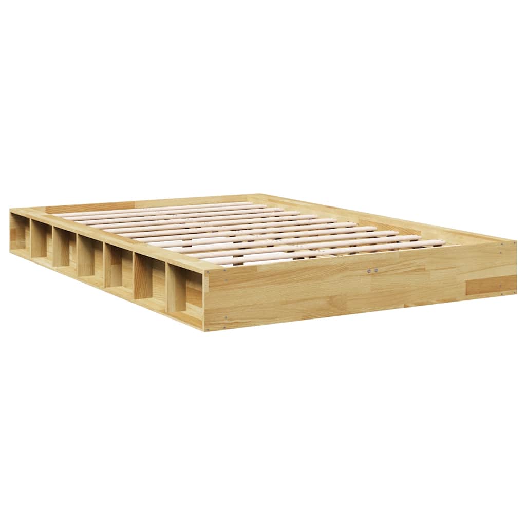 Cadre de lit sans matelas 120x200 cm bois massif de chêne - XIOS