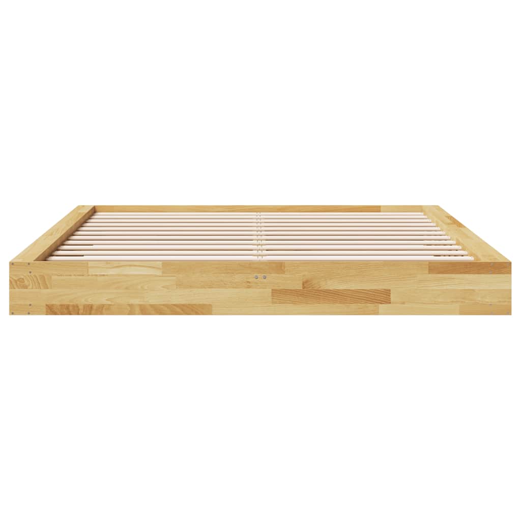 Cadre de lit sans matelas 200 x 200 cm en bois massif de chêne - XIOS