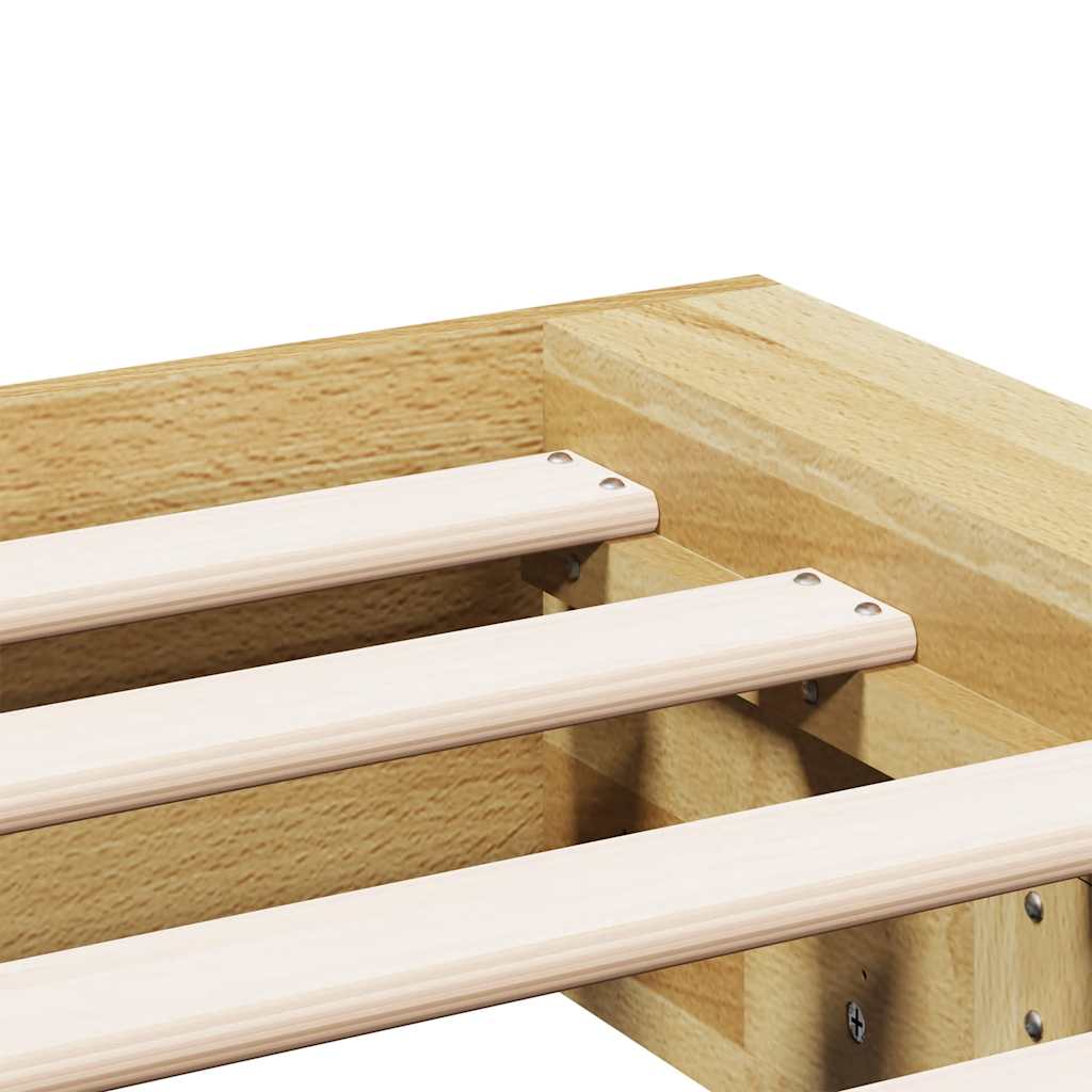 Cadre de lit sans matelas 90x190 cm bois massif de chêne - XIOS