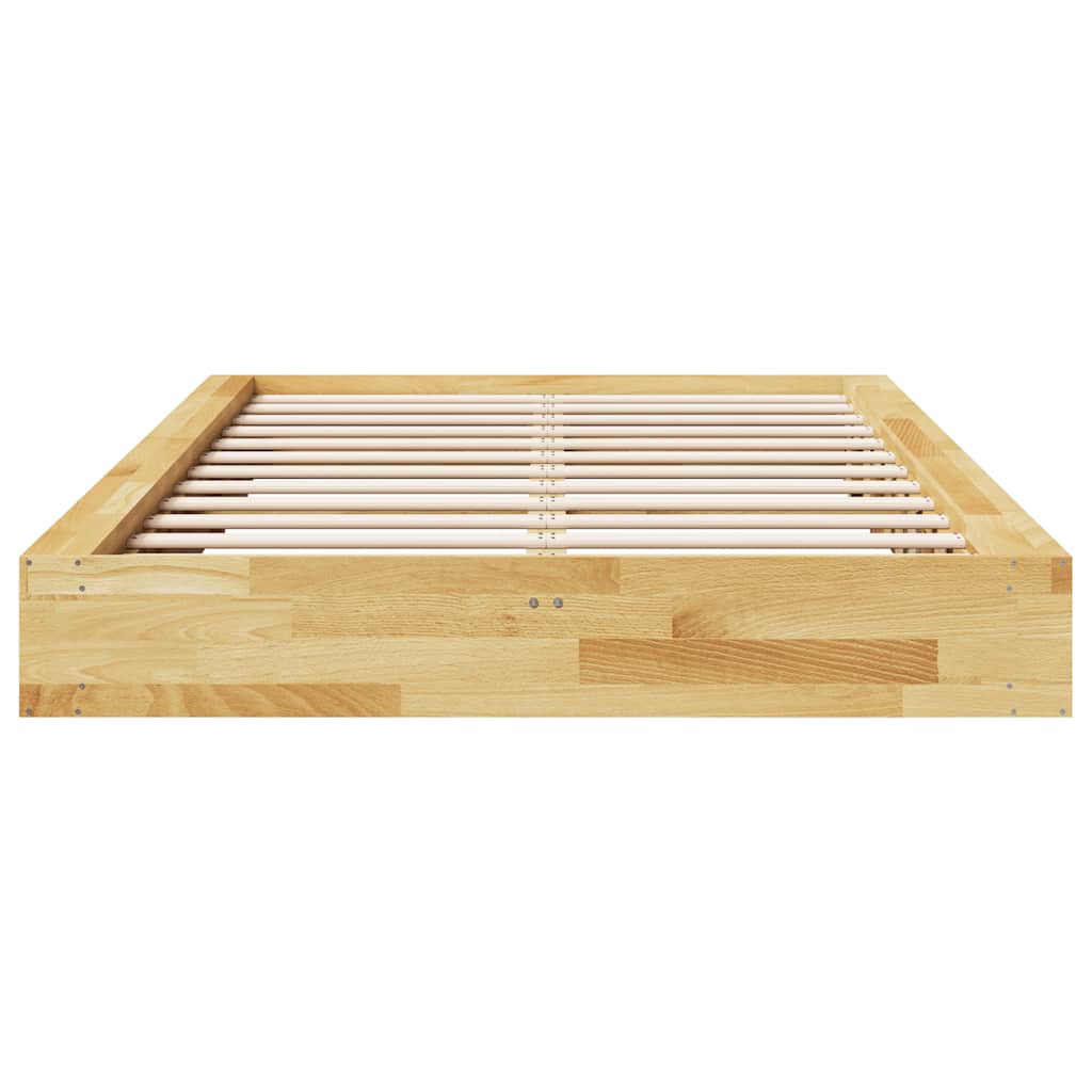 Cadre de lit sans matelas 120x190 cm bois massif de chêne - XIOS