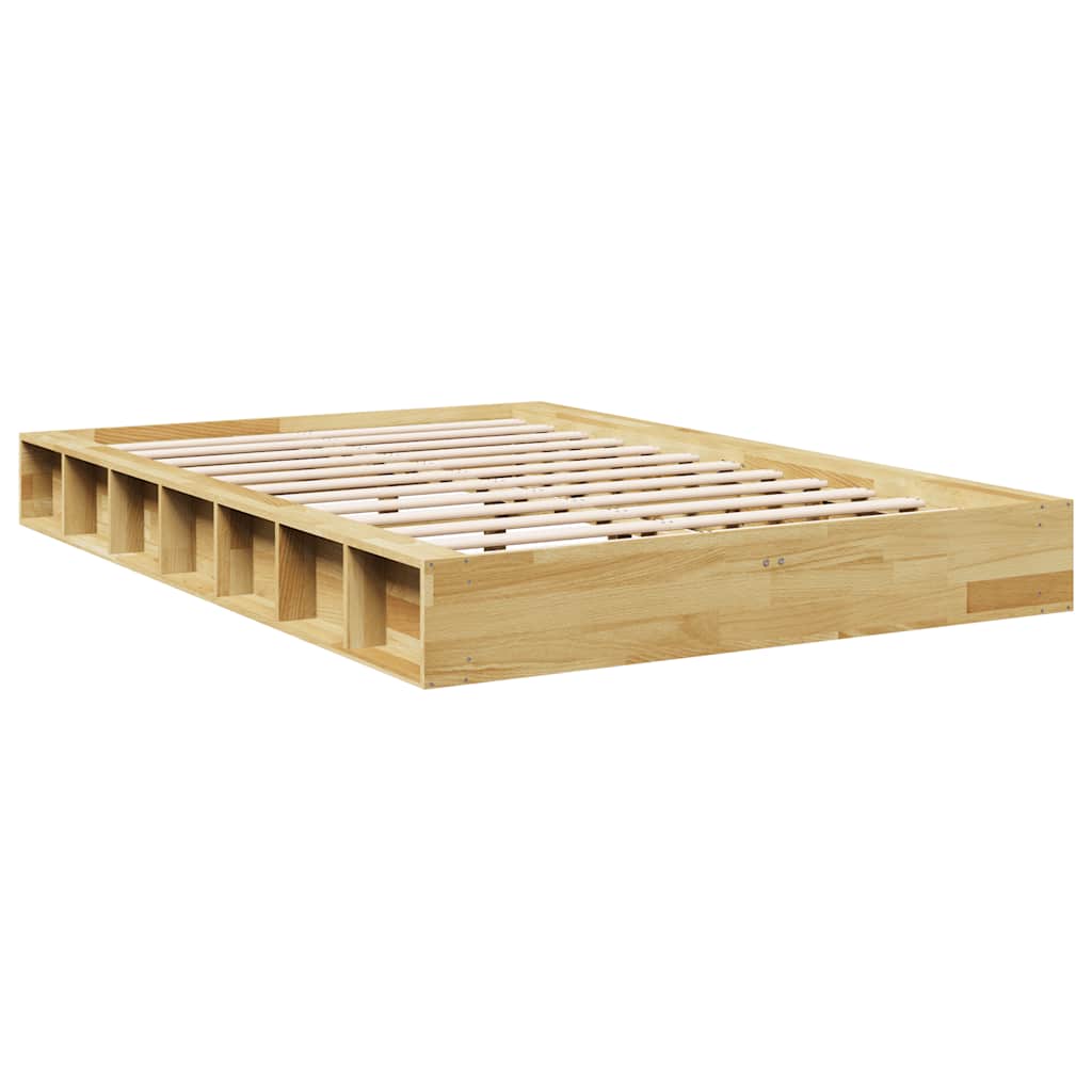 Cadre de lit sans matelas 120x190 cm bois massif de chêne - XIOS