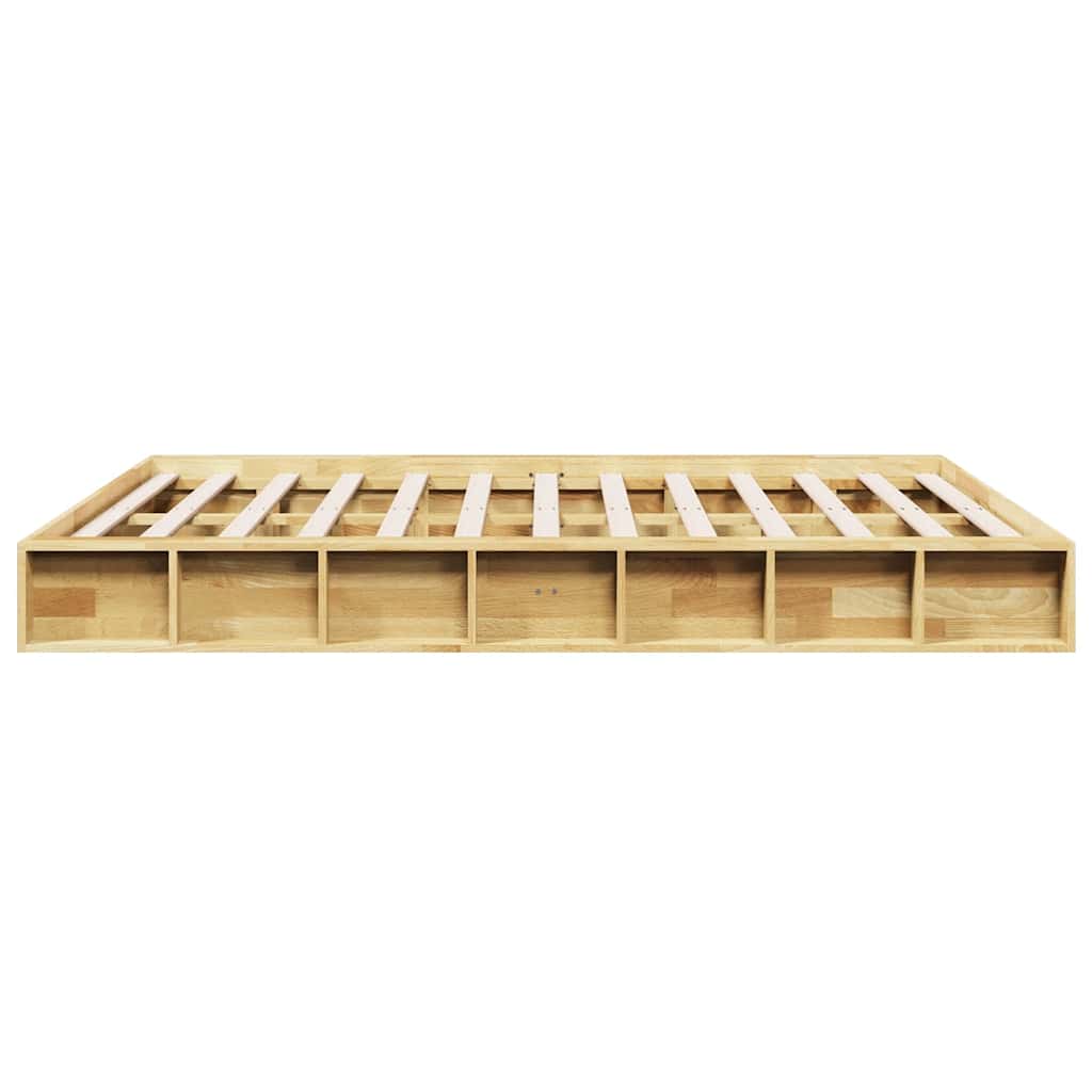 Cadre de lit sans matelas 135x190 cm bois massif de chêne - XIOS