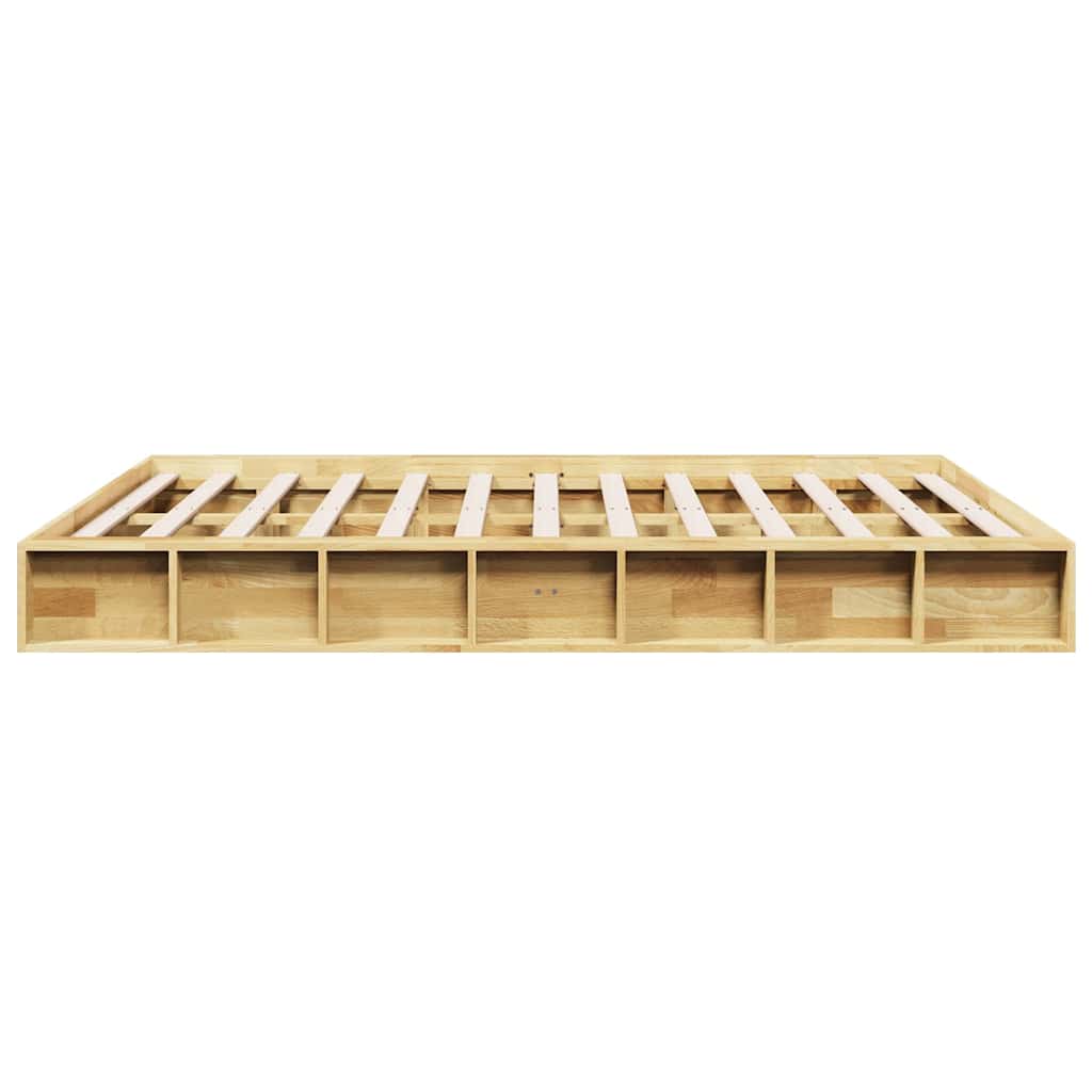 Cadre de lit sans matelas 140x190 cm bois massif de chêne - XIOS